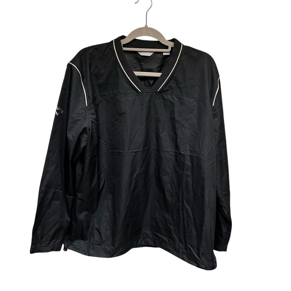 Men’s Callaway Black Windbreaker with Gray Accents Size XL